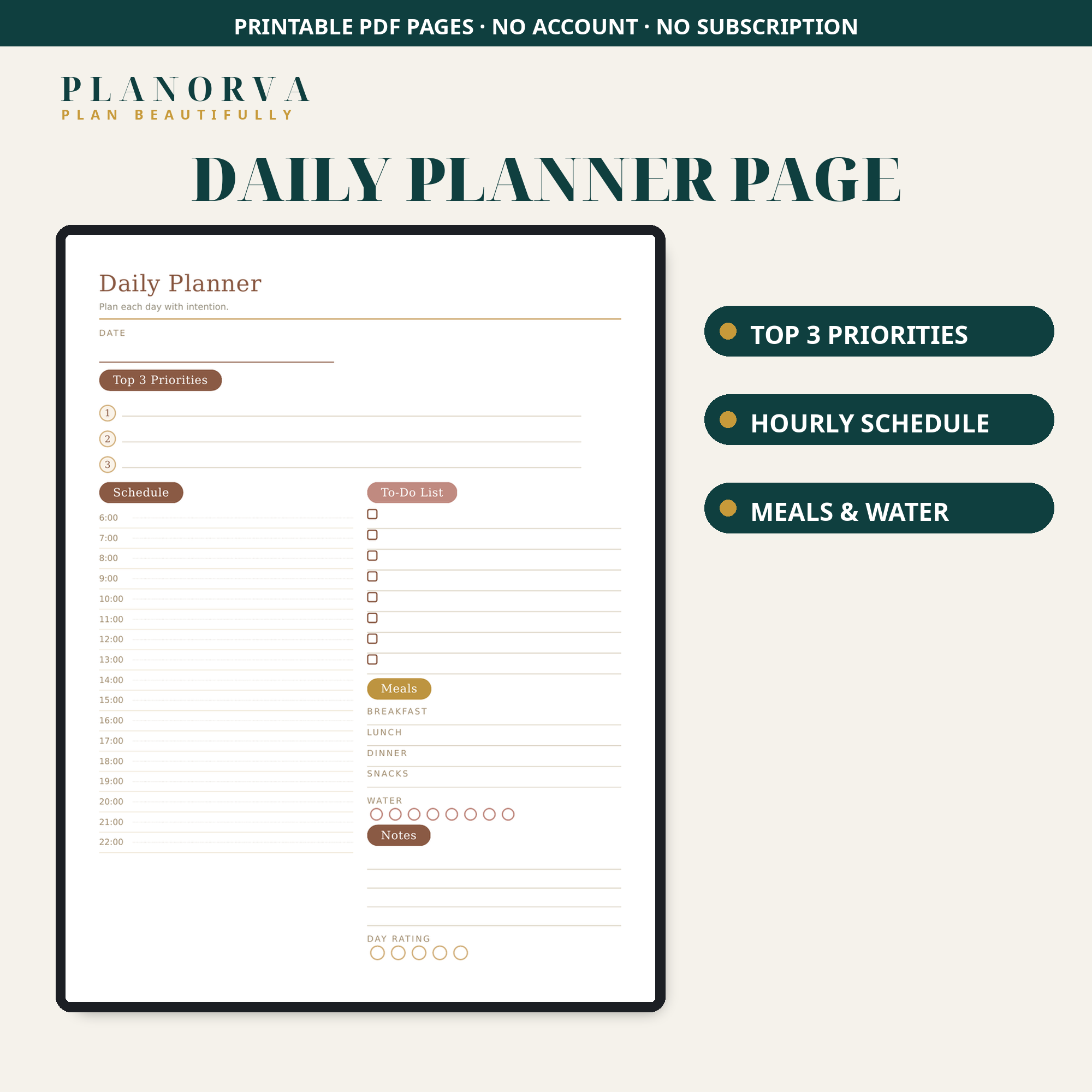 Printable Planner Pages — 12 Undated Essentials: Daily, Weekly, Budget & Habit Sheets - Image 2