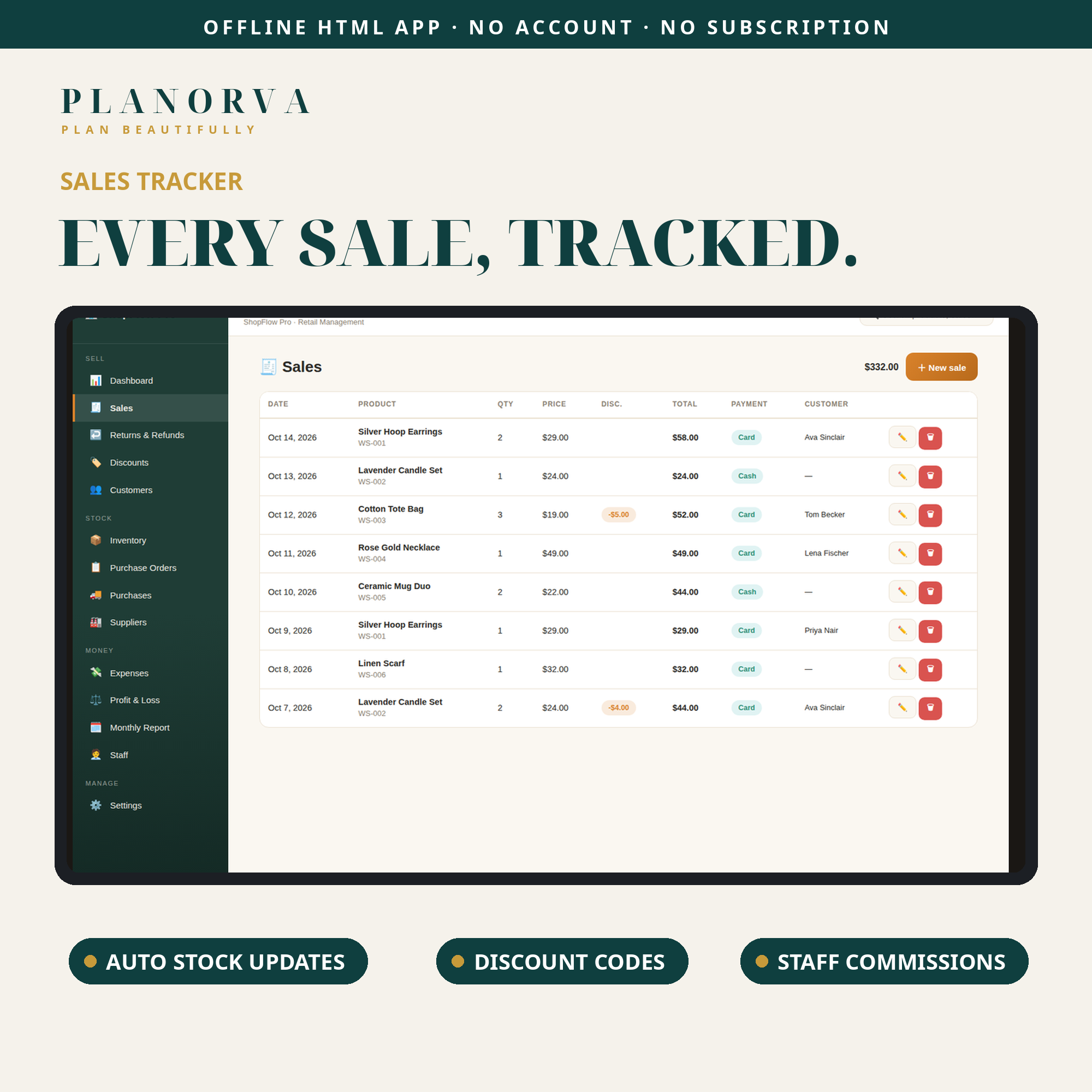 Retail Shop Manager — Sales, Stock, Suppliers & Profit Tracking in One Offline File - Image 2