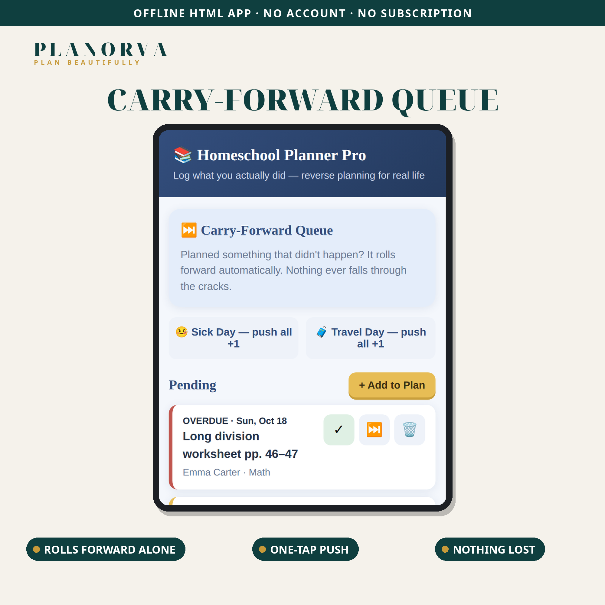 Homeschool Planner & Record Keeper: Daily Log, Attendance and Portfolio in One Offline File - Image 3