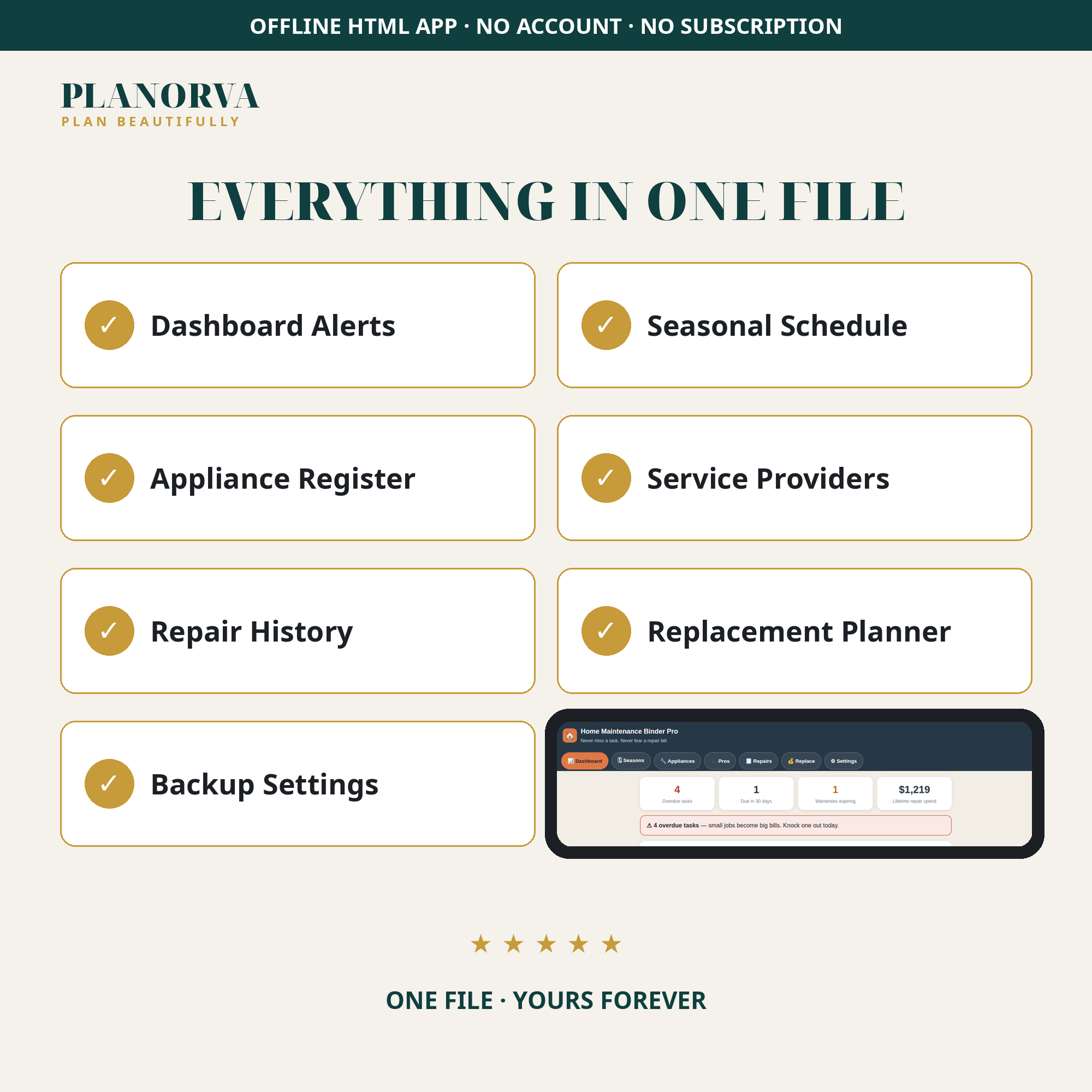 Home Maintenance Planner & Repair Log: Seasonal Tasks, Appliance Records and Warranty Alerts - Image 4