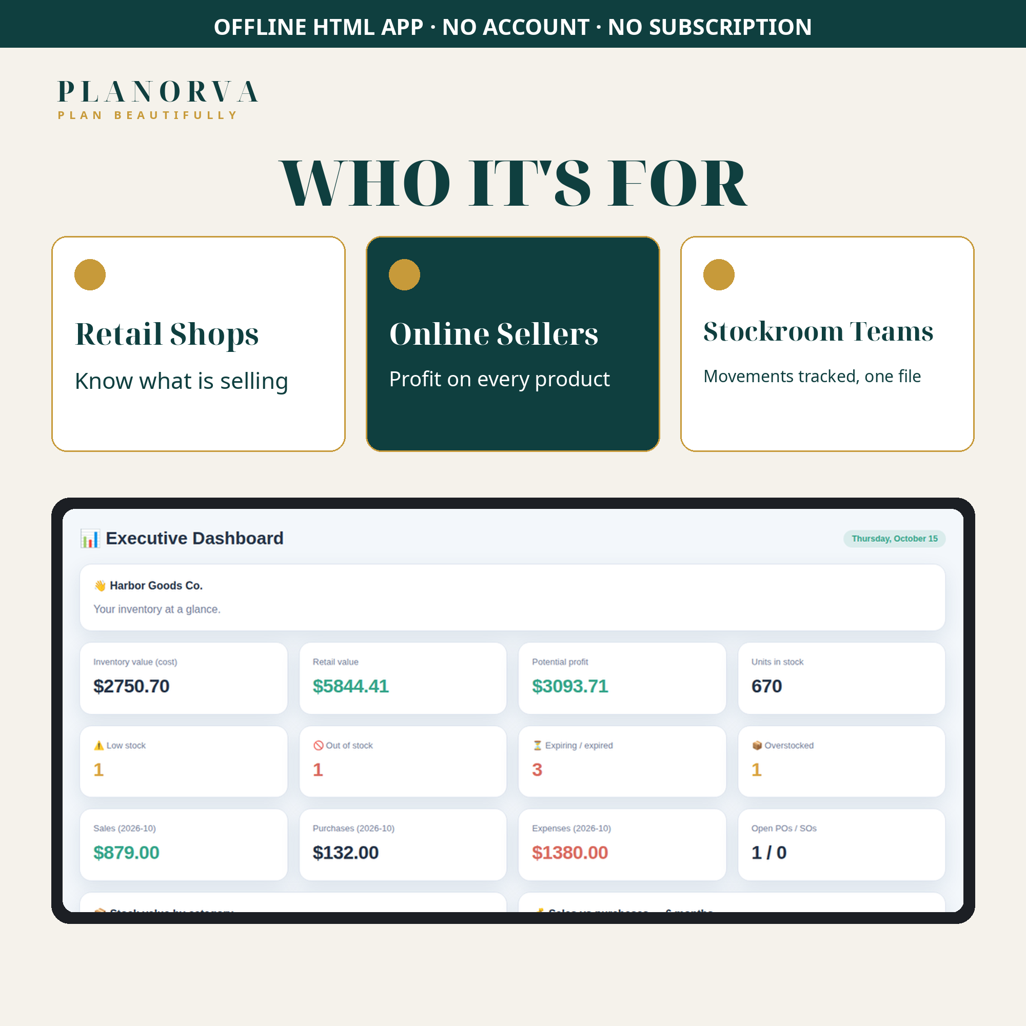 Stock & Inventory Tracker — Offline Inventory Software with Purchasing and Profit Reports - Image 5