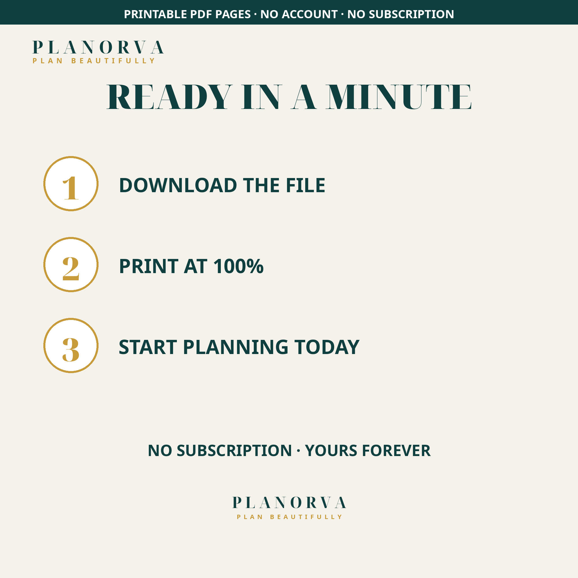 Printable Planner Pages — 12 Undated Essentials: Daily, Weekly, Budget & Habit Sheets - Image 7