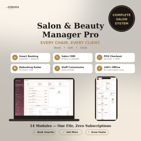 Salon Appointment Book & Client Manager — Offline Software with POS, Packages and Gift Cards