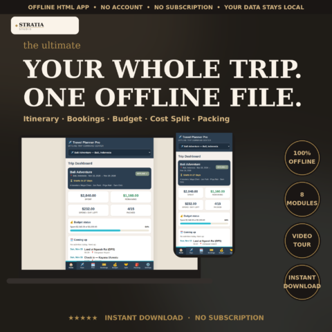 Trip Planner & Travel Organizer: Itinerary, Bookings Vault, Budget and Group Cost Splitter